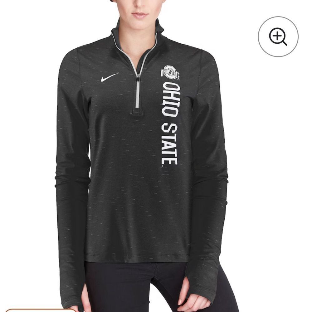 Nike Heathered Black Ohio State Dry Element Performance Pullover Jacket Small